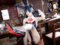 [Cosplay] 九柒喵 蔚蓝档案 龙华妃咲 兔女郎 [59P-613MB]