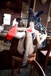 [Cosplay] 九柒喵 蔚蓝档案 龙华妃咲 兔女郎 [59P-613MB]