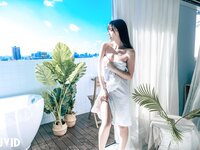 [JVID] WenHsin 玟妡 - 濕身陽台戲水夏日多巴胺????超小片比基尼????羊入虎口不吃對不起自己????