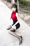 [XR] Lin Xing Lan (林星阑) - 秀人网模特 红衣黑丝