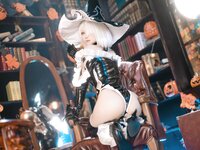 [Cosplay] 屿鱼 尼尔：机械纪元 2B 万圣女巫同人 [70P-596MB]