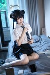 [Cosplay] 清水凪 蔚蓝档案 龙华妃咲 JK [52P-526MB]