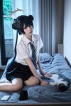 [Cosplay] 清水凪 蔚蓝档案 龙华妃咲 JK [52P-526MB]