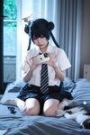 [Cosplay] 清水凪 蔚蓝档案 龙华妃咲 JK [52P-526MB]
