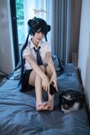 [Cosplay] 清水凪 蔚蓝档案 龙华妃咲 JK [52P-526MB]