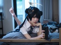 [Cosplay] 清水凪 蔚蓝档案 龙华妃咲 JK [52P-526MB]