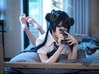 [Cosplay] 清水凪 蔚蓝档案 龙华妃咲 JK [52P-526MB]