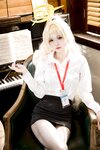 [Cosplay] 九柒喵 蔚蓝档案 笑面教授 OL制服 [53P-678MB]
