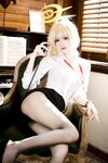 [Cosplay] 九柒喵 蔚蓝档案 笑面教授 OL制服 [53P-678MB]