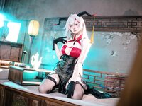 [Cosplay] 屿鱼 碧蓝航线 埃吉尔旗袍 [50P-989MB]