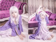 [Cosplay] Leader Bai Yizi 萌妹白易子教主 - Re Zero Emilia RE从零开始的异世界生活 艾米莉娅
