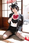[Cosplay] 屿鱼 蔚蓝档案 春日椿 导游 [55P-155MB]