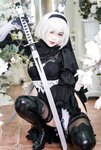 [Cosplay] Niyeye 白烨烨 - 2B Black & White 2b 黑白