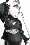 [Cosplay] Niyeye 白烨烨 - 2B Black & White 2b 黑白
