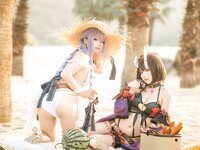 [Cosplay] 是一只熊仔吗 公主连结 静流&惠理子(&伊喵君_Nya) [38P-147MB]