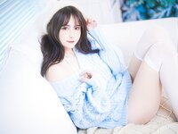 [Cosplay] Tina很妖孽呀 蓝色秋冬毛衣 [27P-168MB]
