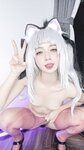 [Cosplay] PoppaChan - Murasaki Shion Dress (Vtuber)[88P10V-1.11GB]