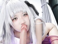[Cosplay] PoppaChan - Murasaki Shion Dress (Vtuber)[88P10V-1.11GB]