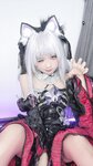 [Cosplay] PoppaChan - Murasaki Shion Dress (Vtuber)[88P10V-1.11GB]