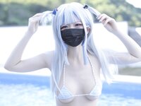[Cosplay] Hamusuke ハムスケ - ぐらぐらキュート♡ ちびサメの水遊び!