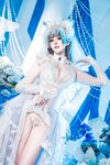 [Cosplay] Natsuko夏夏子 碧蓝航线 柴郡婚纱 [70P-624MB]
