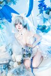 [Cosplay] Natsuko夏夏子 碧蓝航线 柴郡婚纱 [70P-624MB]