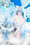 [Cosplay] Natsuko夏夏子 碧蓝航线 柴郡婚纱 [70P-624MB]