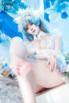 [Cosplay] Natsuko夏夏子 碧蓝航线 柴郡婚纱 [70P-624MB]