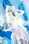 [Cosplay] Natsuko夏夏子 碧蓝航线 柴郡婚纱 [70P-624MB]
