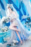 [Cosplay] Natsuko夏夏子 碧蓝航线 柴郡婚纱 [70P-624MB]
