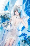 [Cosplay] Natsuko夏夏子 碧蓝航线 柴郡婚纱 [70P-624MB]