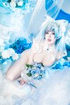 [Cosplay] Natsuko夏夏子 碧蓝航线 柴郡婚纱 [70P-624MB]