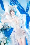 [Cosplay] Natsuko夏夏子 碧蓝航线 柴郡婚纱 [70P-624MB]