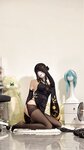 [Cosplay] 无影喵喵Ghost - 镇海黑旗袍