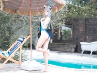 [Cosplay] 九柒喵 蔚蓝档案 砂狼白子泳装 [34P-453MB]