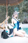 [Cosplay] 九柒喵 蔚蓝档案 砂狼白子泳装 [34P-453MB]