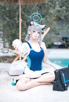 [Cosplay] 九柒喵 蔚蓝档案 砂狼白子泳装 [34P-453MB]