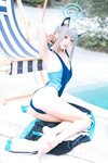[Cosplay] 九柒喵 蔚蓝档案 砂狼白子泳装 [34P-453MB]