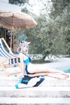 [Cosplay] 九柒喵 蔚蓝档案 砂狼白子泳装 [34P-453MB]