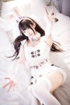 [Cosplay] 神楽坂真冬 毛绒白兔 [75P2V-317MB]