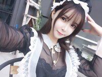 [Cosplay] 亚马逊鲶鱼 黑色透明女仆 [33P-432MB]