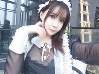 [Cosplay] 亚马逊鲶鱼 黑色透明女仆 [33P-432MB]