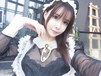 [Cosplay] 亚马逊鲶鱼 黑色透明女仆 [33P-432MB]
