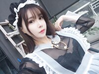 [Cosplay] 亚马逊鲶鱼 黑色透明女仆 [33P-432MB]