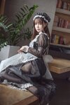 [Cosplay] 亚马逊鲶鱼 黑色透明女仆 [33P-432MB]
