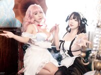 [Cosplay] 皮皮奶可可爱了啦&喵零 双人女仆 [24P-331MB]