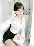[Cosplay] 不呆猫 黑丝包臀OL [24P5V-908MB]