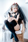 [Cosplay] 萌芽儿o0 黑婚纱 玫瑰内衣 [24P-231MB]