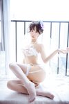 [Cosplay] 萌芽儿o0 白婚纱 蝴蝶结内衣 [23P-199MB]