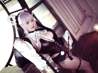 [Cosplay] 阿半今天很开心 开裆裤恶魔 [75P2V-305MB]